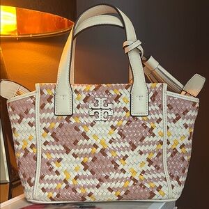 Tory Burch Multicolor Woven Tote
